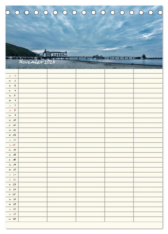 Produktbild: R&uuml;gen - Urlaubsparadies an der Ostsee - Familienplaner (Tischkalender 2026 DIN A5 hoch), CALVENDO Monatskalender