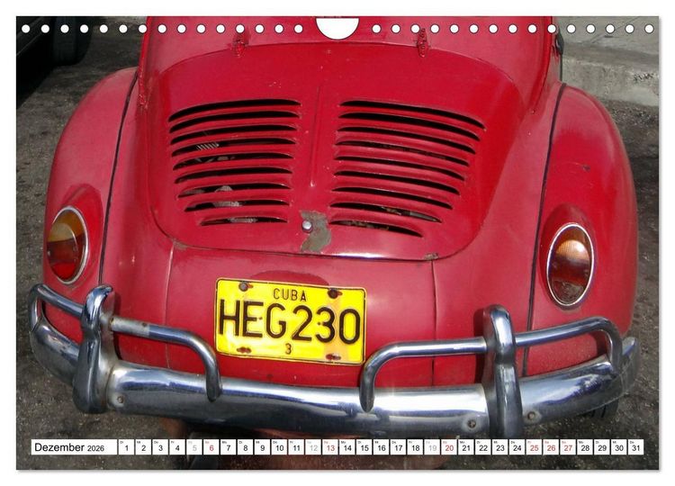 Produktbild: RENAULT 4CV - Frankreichs K&auml;fer auf Kuba (Wandkalender 2026 DIN A4 quer), CALVENDO Monatskalender