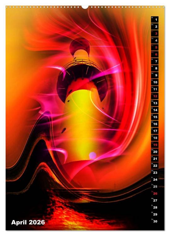Produktbild: Leuchtt&uuml;rme Kalender der besonderen Art (Wandkalender 2026 DIN A2 hoch), CALVENDO Monatskalender