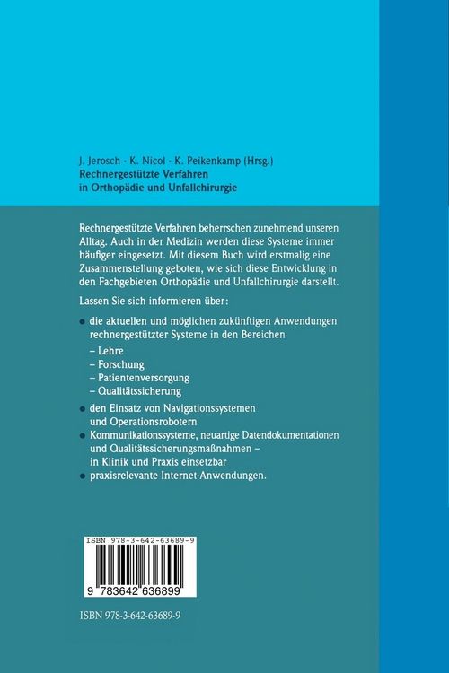 Produktbild: Rechnergest&uuml;tzte Verfahren in Orthop&auml;die und Unfallchirurgie