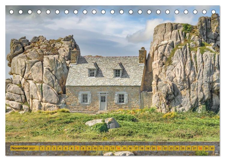 Produktbild: Bretagne, wild und sch&ouml;n (Tischkalender 2027 DIN A5 quer), CALVENDO Monatskalender