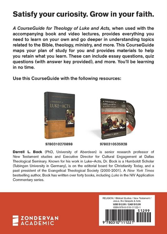 Produktbild: A CourseGuide for Theology of Luke and Acts