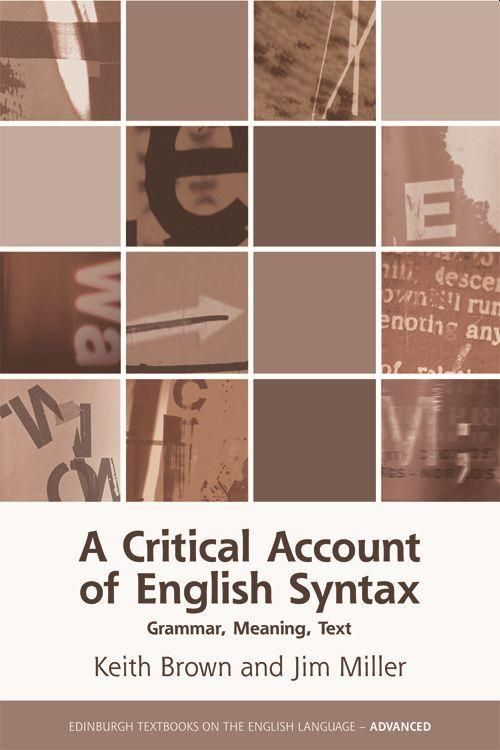 Produktbild: A Critical Account of English Syntax