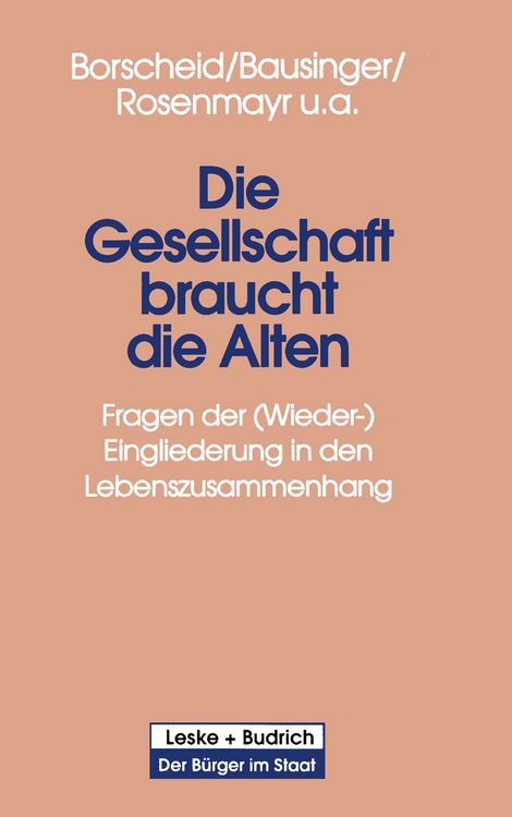 Produktbild: Die Gesellschaft braucht die Alten