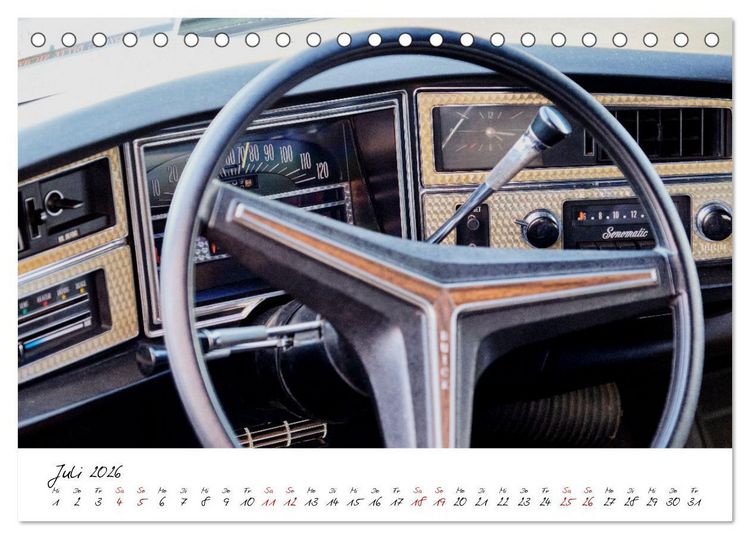 Produktbild: Oldtimer Innenansichten (Tischkalender 2026 DIN A5 quer), CALVENDO Monatskalender