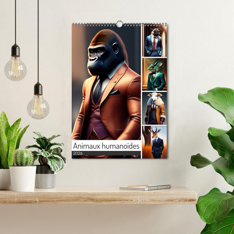 Produktbild: Animaux humano&iuml;des (Calendrier mural 2026 DIN A3 horizontal), CALVENDO calendrier mensuel