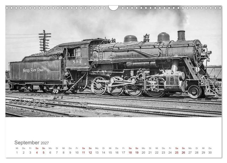 Produktbild: US-Dampflokomotiven (Wandkalender 2027 DIN A3 quer), CALVENDO Monatskalender