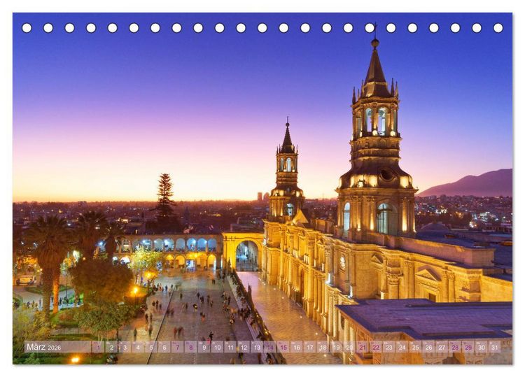 Produktbild: Bekanntes und Unbekanntes Peru (Tischkalender 2026 DIN A5 quer), CALVENDO Monatskalender