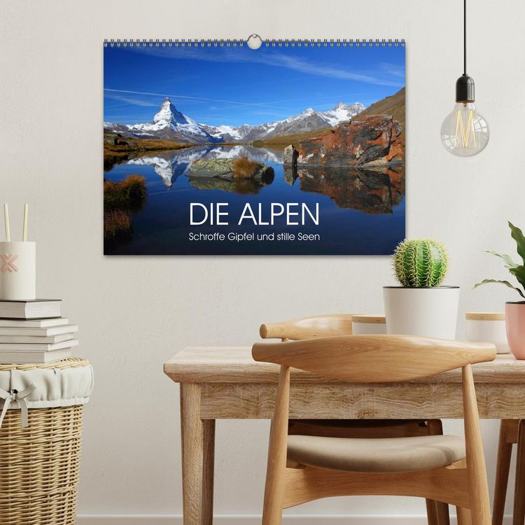Produktbild: DIE ALPEN - Schroffe Gipfel und stille Seen (Wandkalender 2026 DIN A3 quer), CALVENDO Monatskalender
