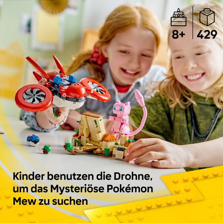 Produktbild: LEGO Pok&eacute;mon SMART Play: Drohnensuche nach einem Mysteri&ouml;sen Mew kompatibles Set 72161