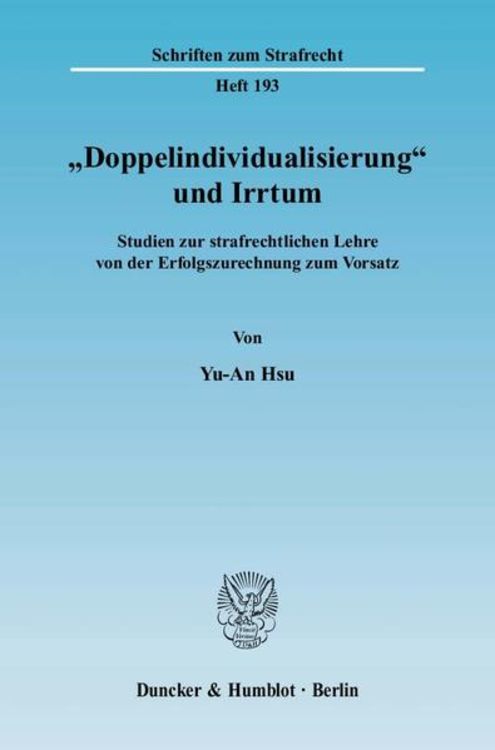 Produktbild: "Doppelindividualisierung" und Irrtum.