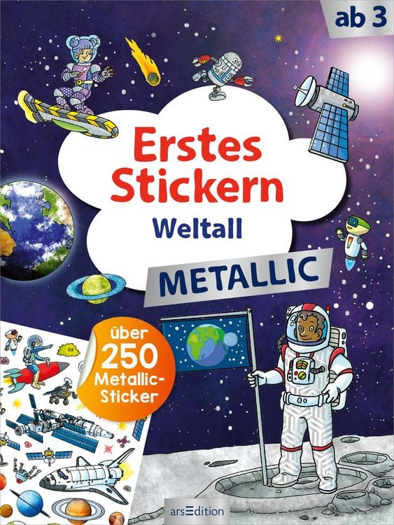 Produktbild: Erstes Stickern Metallic &ndash; Weltall