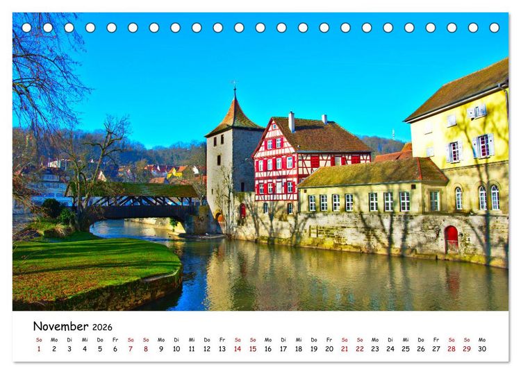 Produktbild: Hohenlohe - Zwischen Stadt und Land (Tischkalender 2026 DIN A5 quer), CALVENDO Monatskalender