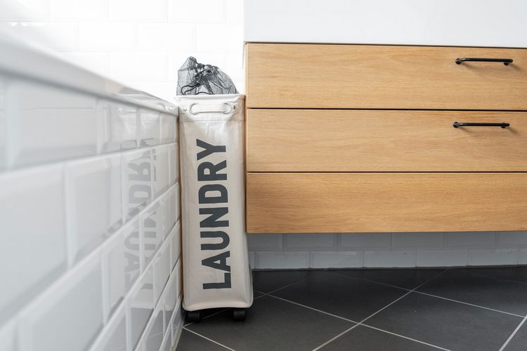 Produktbild: W&auml;schesammler Mod. Corno Beige, W&auml;schekorb, 43 l