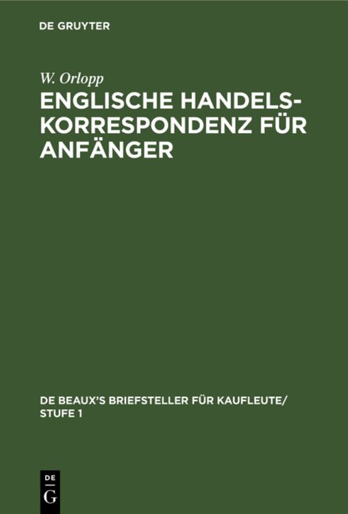 Produktbild: Englische Handelskorrespondenz f&uuml;r Anf&auml;nger