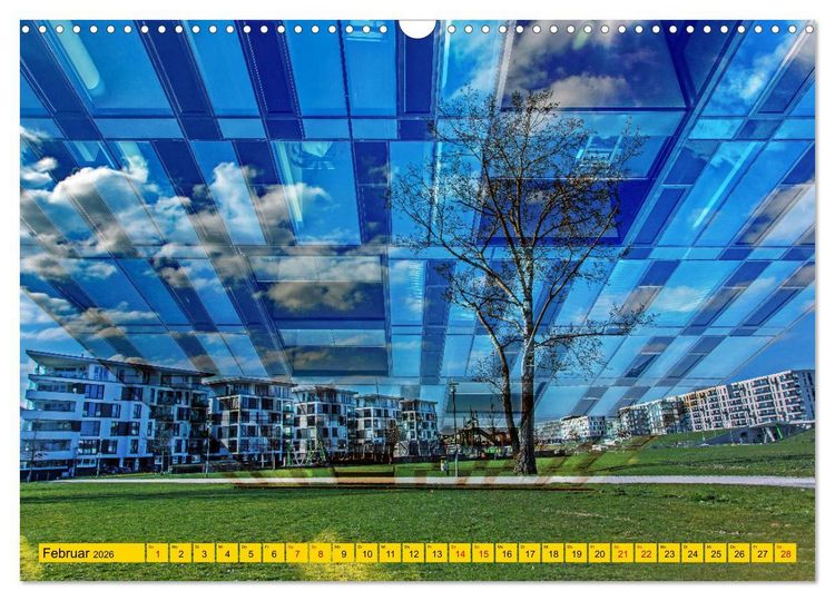 Produktbild: Karlsruhe mal 2 (Wandkalender 2026 DIN A3 quer), CALVENDO Monatskalender