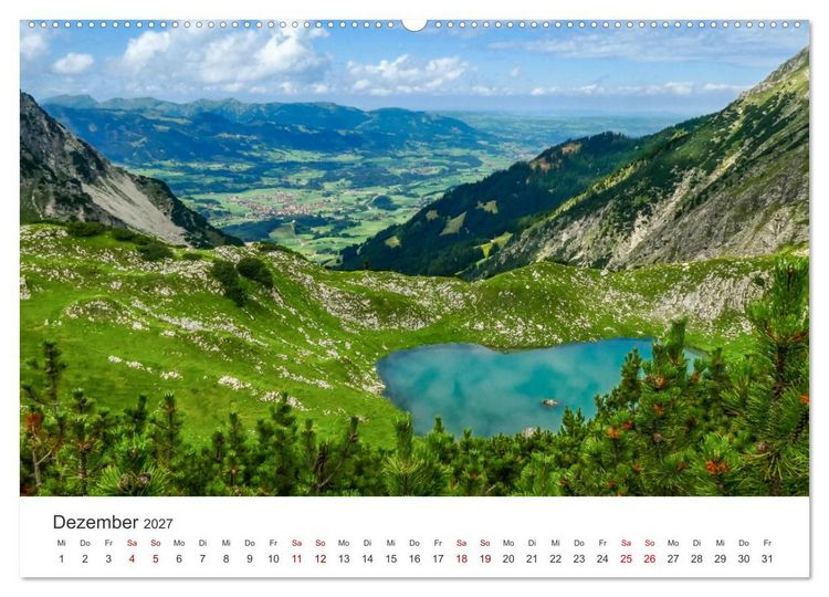 Produktbild: Oberstdorf - Bergparadies in den Alpen (hochwertiger Premium Wandkalender 2027 DIN A2 quer), Kunstdruck in Hochglanz