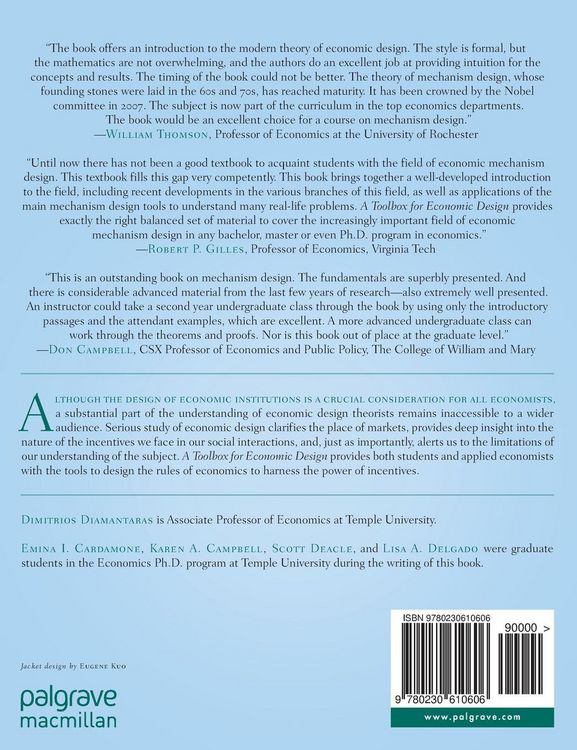 Produktbild: A Toolbox for Economic Design