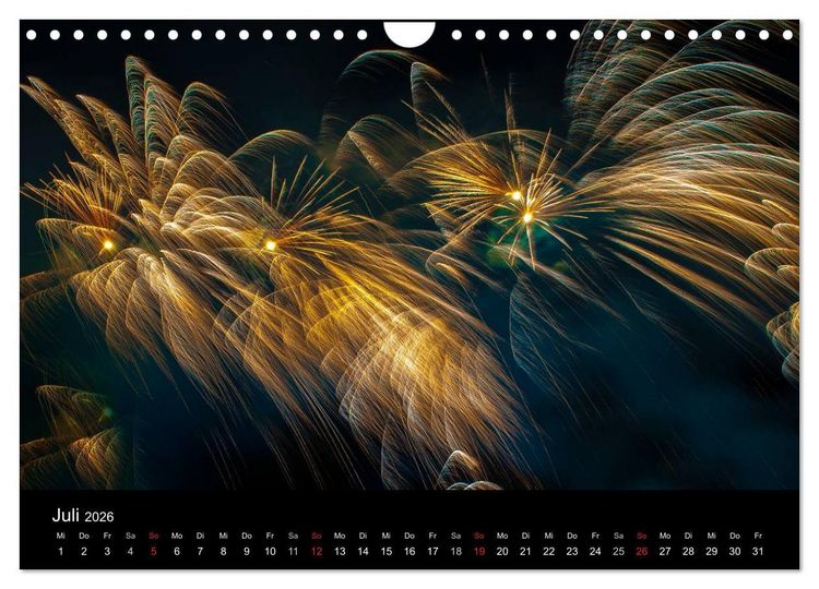 Produktbild: Das Feuerwerk (Wandkalender 2026 DIN A4 quer), CALVENDO Monatskalender