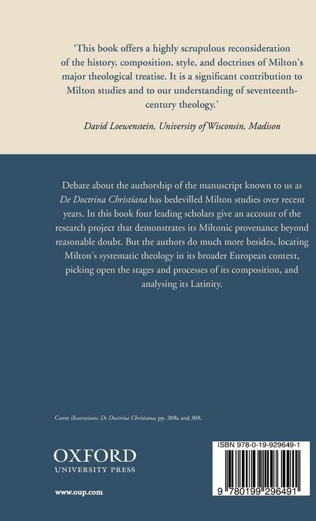 Produktbild: Milton and the Manuscript of de Doctrina Christiana
