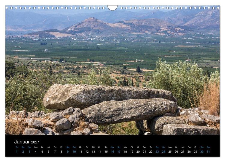 Produktbild: Peloponnes, Griechisches Urgestein von grandioser Sch&ouml;nheit. Die Regionen Argolis, Korinthia und Attika (Wandkalender 2027 DIN A3 quer), CALVENDO Monatskalender