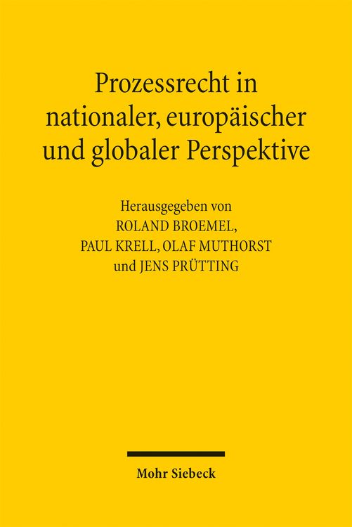Produktbild: Prozessrecht in nationaler, europ&auml;ischer und globaler Perspektive