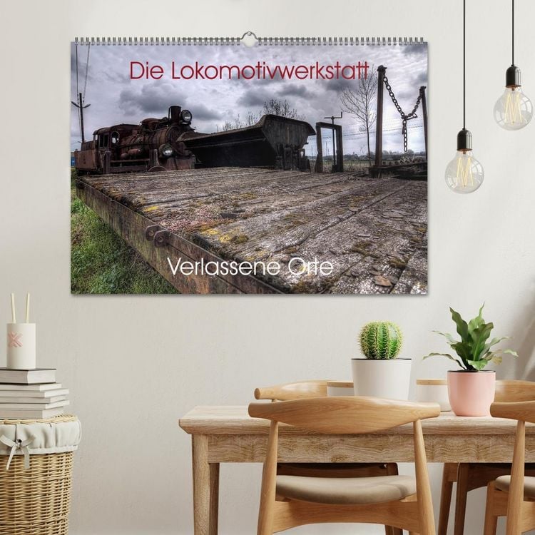 Produktbild: Verlassene Orte - Die Lokomotivwerkstatt (Wandkalender 2026 DIN A2 quer), CALVENDO Monatskalender