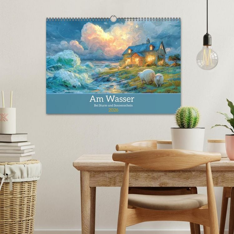 Produktbild: Am Wasser - Bei Sturm und Sonnenschein (Wandkalender 2026 DIN A3 quer), CALVENDO Monatskalender