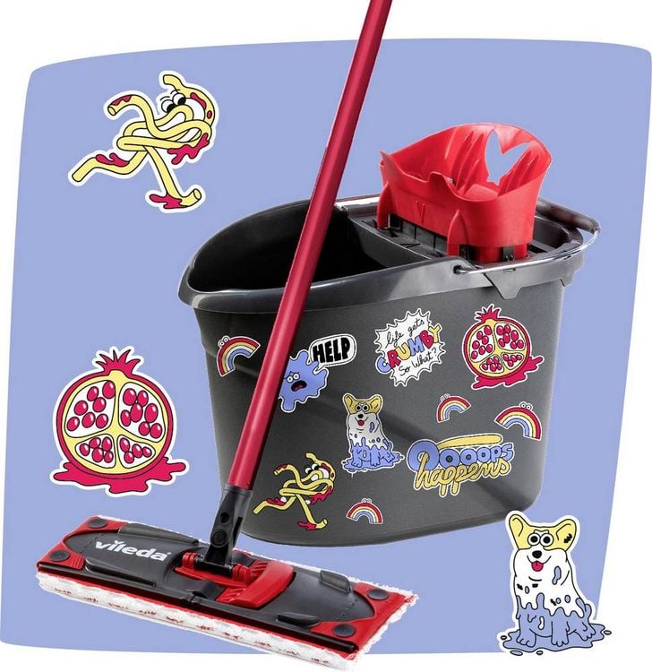 Produktbild: Vileda 183753 ULTRAMAX MY STYLE Box - Dirt is Good Bodenwischer-Set Anthrazit, Rot 1St.