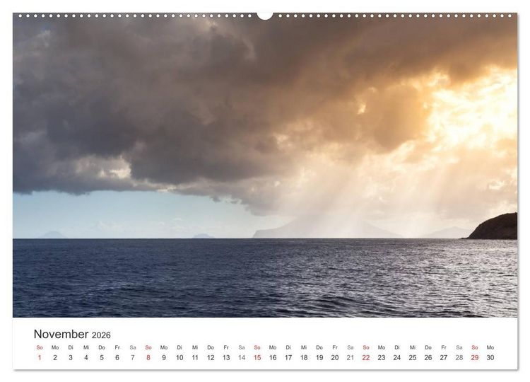 Produktbild: Liparische Inseln - Vulkane im Mittelmeer (Wandkalender 2026 DIN A2 quer), CALVENDO Monatskalender