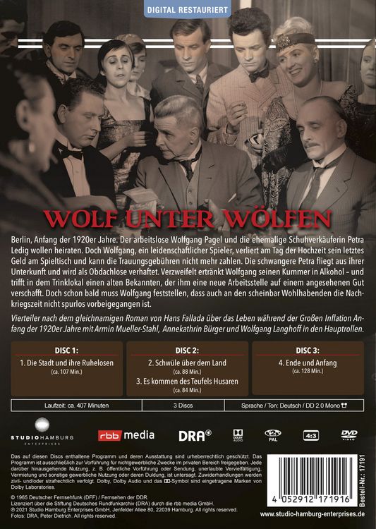 Produktbild: Wolf unter W&ouml;lfen (DDR-TV-Archiv) [3 DVDs]