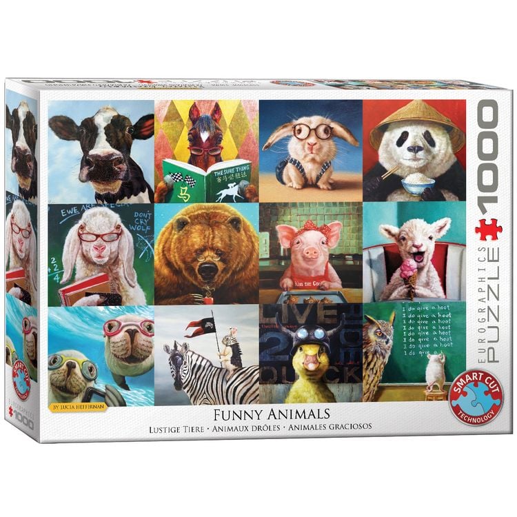 Produktbild: Puzzle 1000 Teile - Lucia Heffernan: Funny Animals by Lucia Heffernan