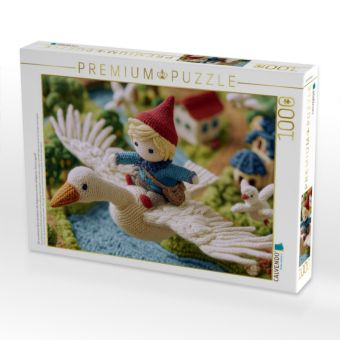 Produktbild: CALVENDO Puzzle Die wunderbare Reise des kleinen Nils Holgersson mit den Wildg&auml;nsen, Selma Lagerl&ouml;f | 1000 Teile Lege-Gr&ouml;&szlig;e 64x48cm Foto-Puzzle f&uuml;r gl&uuml;ckliche Stunden