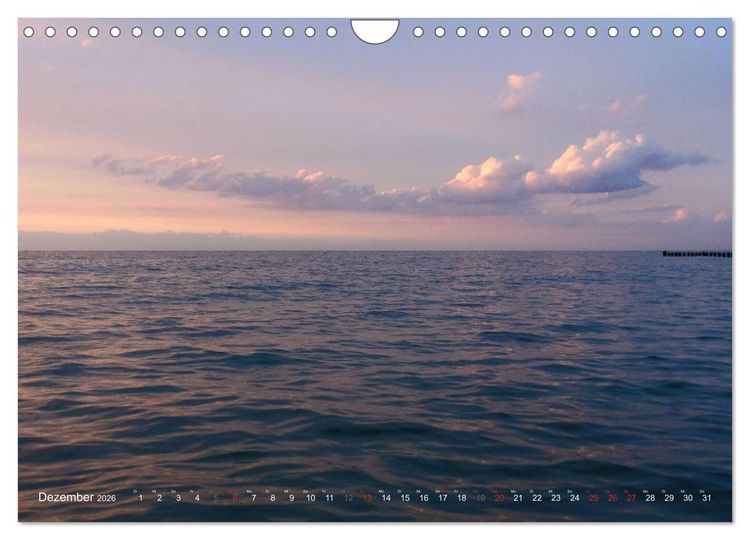 Produktbild: Wo de Ostseewellen trecken an den Strand 2026 (Wandkalender 2026 DIN A4 quer), CALVENDO Monatskalender