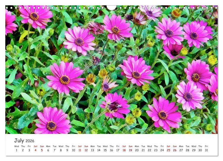 Produktbild: Vivacious Florals (Wall Calendar 2026 DIN A3 landscape), CALVENDO 12 Month Wall Calendar