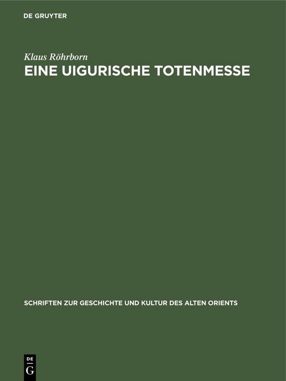 Produktbild: Eine uigurische Totenmesse