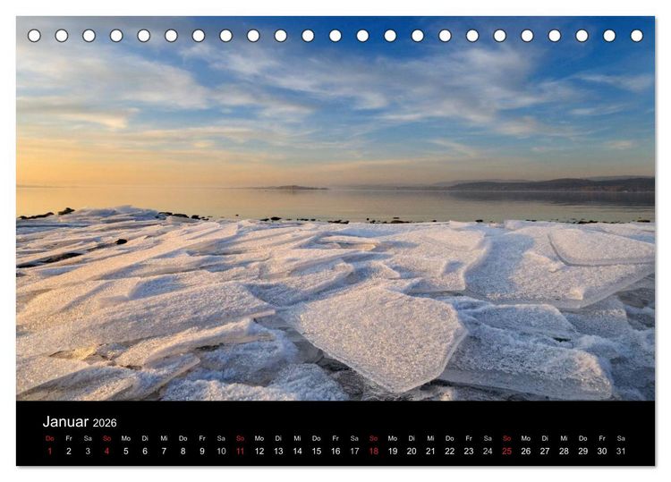 Produktbild: Bodensee - Uferlandschaften im sch&ouml;nsten Licht 2026 (Tischkalender 2026 DIN A5 quer), CALVENDO Monatskalender
