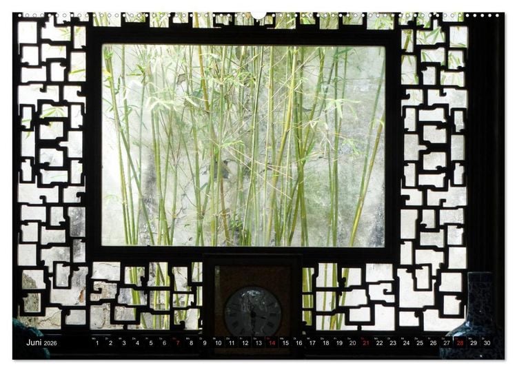 Produktbild: Im chinesischen Garten (hochwertiger Premium Wandkalender 2026 DIN A2 quer), Kunstdruck in Hochglanz