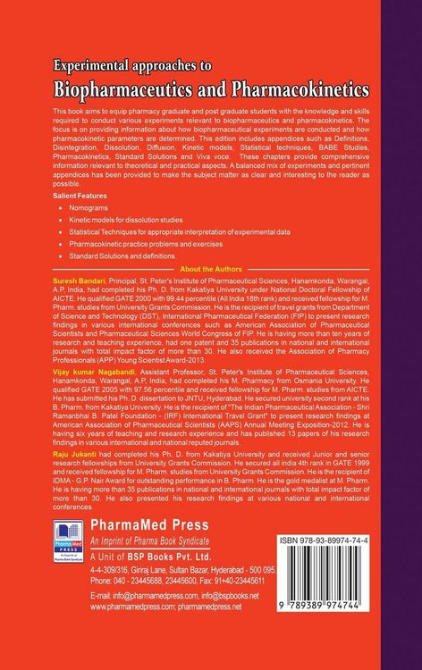Produktbild: Experimental Approaches to Biopharmaceutics and Pharmacokinetics