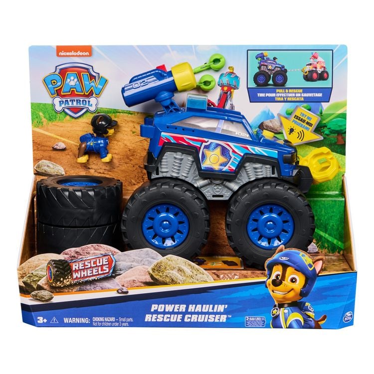 Produktbild: PAW Patrol Rescue Wheels - Chases Deluxe Monstertruck mit Geschoss-Abwurf, motorisierter Seilwinde, Lichtern & Geräuschen