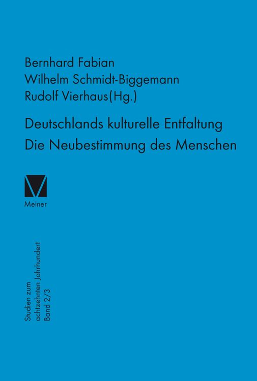 Produktbild: Deutschlands kulturelle Entfaltung. Die Neubestimmung des Menschen
