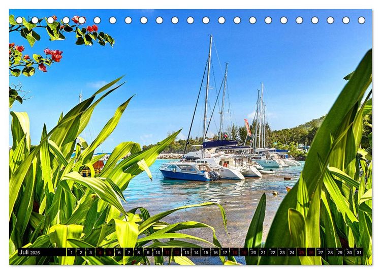 Produktbild: Seychellen Paradies 2026 (Tischkalender 2026 DIN A5 quer), CALVENDO Monatskalender