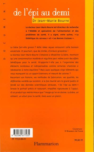 Produktbild: De l'&eacute;pi au demi