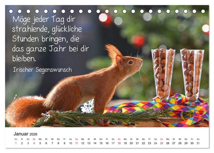 Produktbild: Der literarische Eichh&ouml;rnchen-Kalender (Tischkalender 2026 DIN A5 quer), CALVENDO Monatskalender