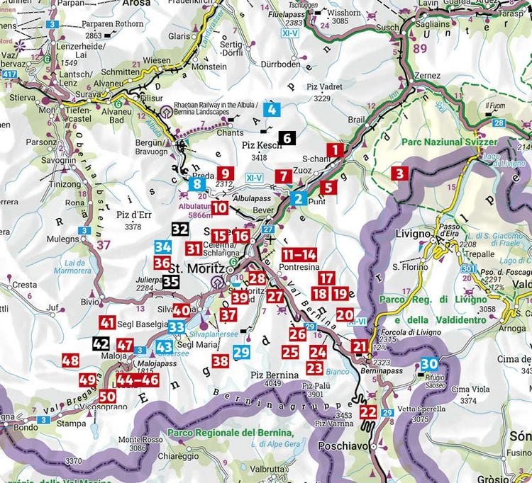 Produktbild: ROTHER Wanderf&uuml;hrer Oberengadin. 50 Touren im Engadin rund um St. Moritz, Zuoz, Pontresina und Maloja