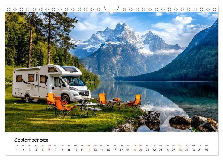 Produktbild: Wohnmobil grenzenlos (Wandkalender 2026 DIN A4 quer), CALVENDO Monatskalender