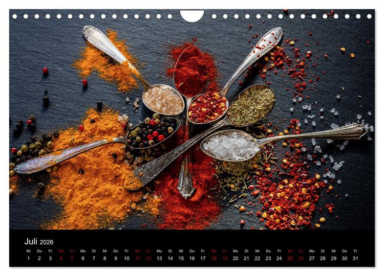 Produktbild: Spice Art - Gew&uuml;rze in Szene gesetzt (Wandkalender 2026 DIN A4 quer), CALVENDO Monatskalender