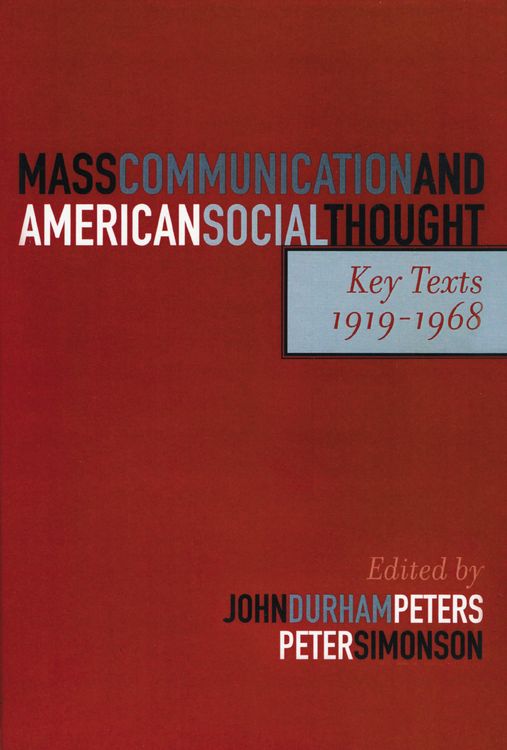 Produktbild: Mass Communication and American Social Thought
