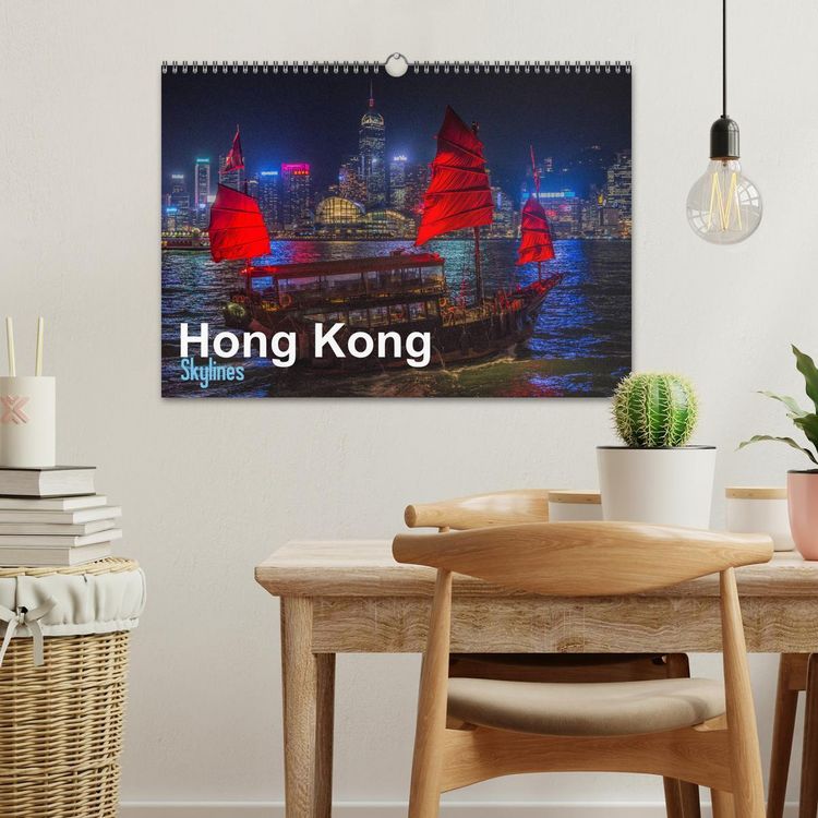 Produktbild: Hong Kong - Skylines (Wandkalender 2026 DIN A3 quer), CALVENDO Monatskalender