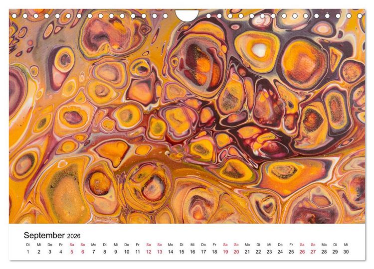 Produktbild: Acrylic Pouring - Faszinierende Farben und Formen (Wandkalender 2026 DIN A4 quer), CALVENDO Monatskalender